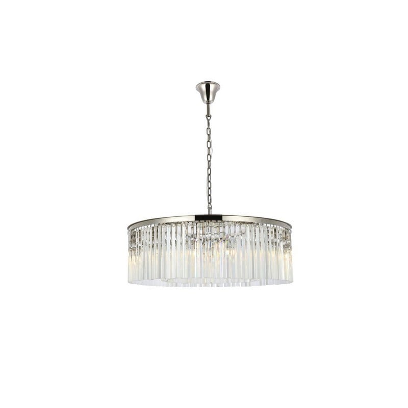 ELEGANT FURNITURE LIGHTING 1208G43/RC SYDNEY 43 1/2 INCH 10 LIGHT ROYAL CUT CRYSTAL CHANDELIER LIGHT