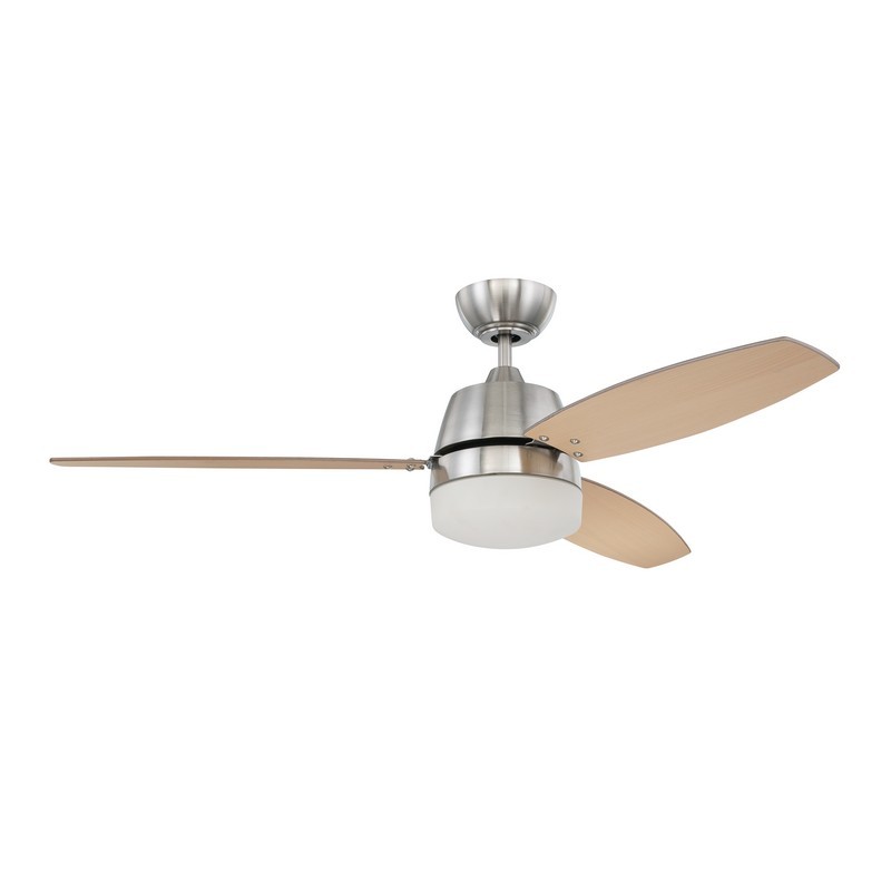 CRAFTMADE BEL52BNK3-LED BELTRE 52 INCH CEILING FAN WITH BLADES LIGHT KIT AND WALL CONTROL - BRUSHED POLISHED NICKEL