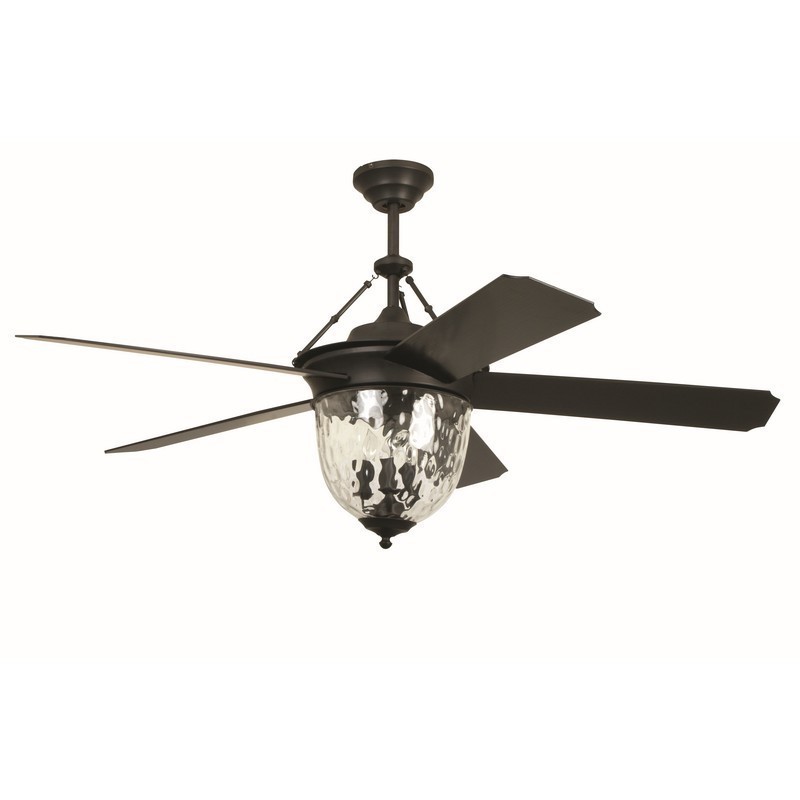 CRAFTMADE CAV52ABZ5LK CAVALIER 52 INCH DAMP CEILING FAN WITH BLADES AND LIGHT KIT - AGED BRONZE BRUSHED