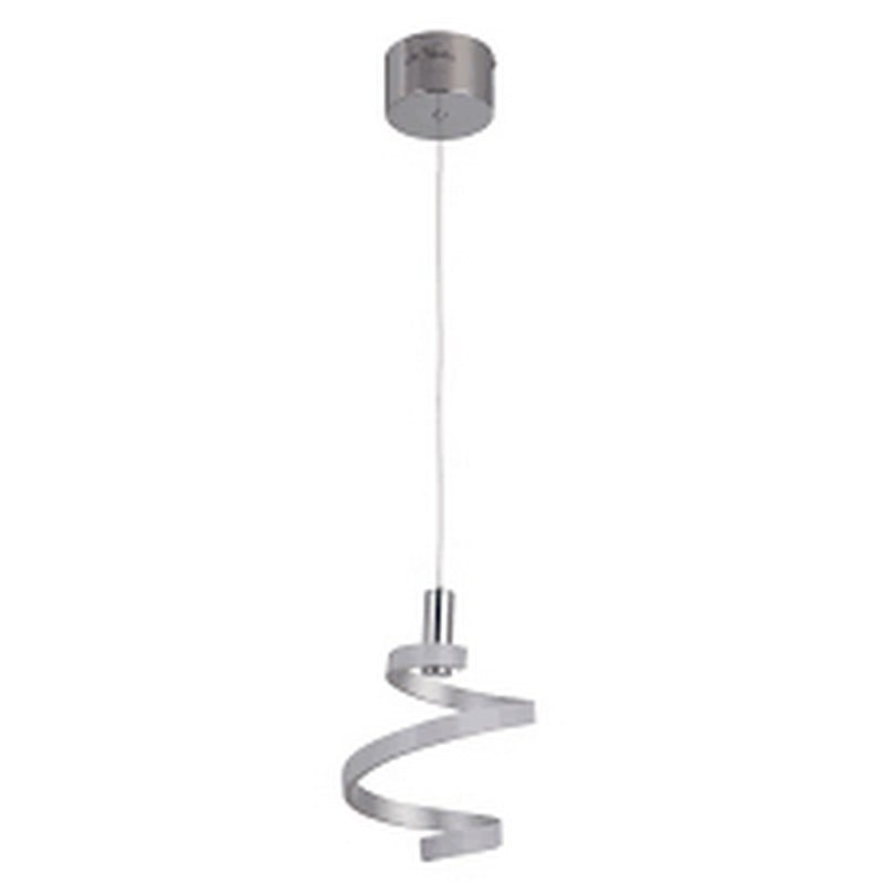 CRAFTMADE P816MSCH-LED 7 1/2 INCH 1 LIGHT INDOOR MINI PENDANT LIGHT - MATTE SILVER / CHROME