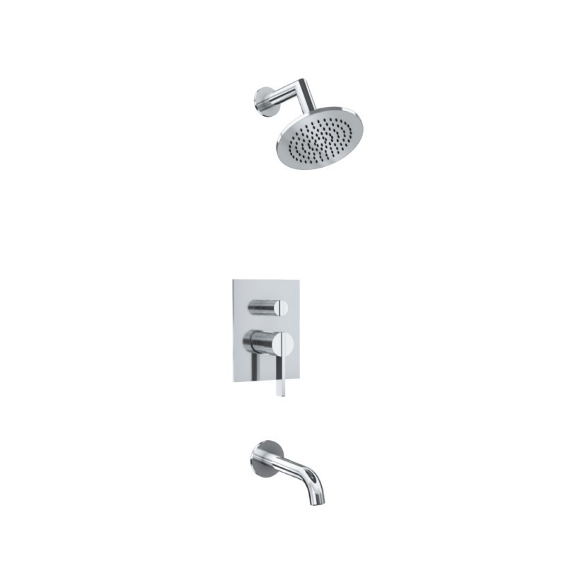 ISENBERG 145.3200CP SERIE 145 TWO OUTPUT SHOWER SET WITH SHOWER HEAD AND TUB SPOUT - CHROME