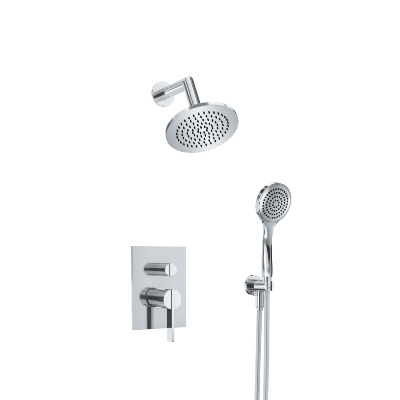 ISENBERG 145.3250CP SERIE 145 TWO OUTPUT SHOWER SET WITH SHOWER HEAD AND HAND HELD - CHROME