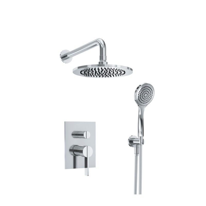 ISENBERG 145.3300CP SERIE 145 TWO OUTPUT SHOWER SET WITH SHOWER HEAD AND HAND HELD - CHROME
