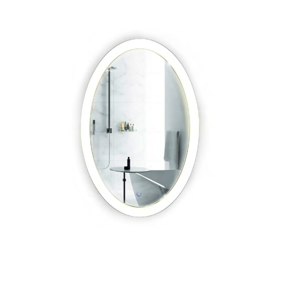 SIMPLICITY 78-104 20 INCH X 2 1/2 INCH LED OVAL BATHROOM MIRROR WITH DIMMER AND DEFOGGER