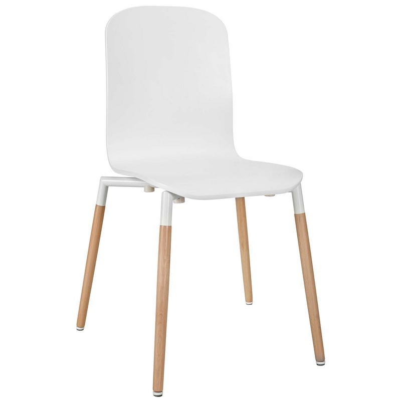MODWAY EEI-1054-WHI STACK 16 1/2 INCH DINING WOOD SIDE CHAIR