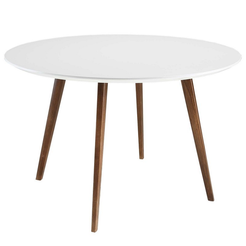 MODWAY EEI-1064-WHI PLATTER 47 INCH ROUND DINING TABLE