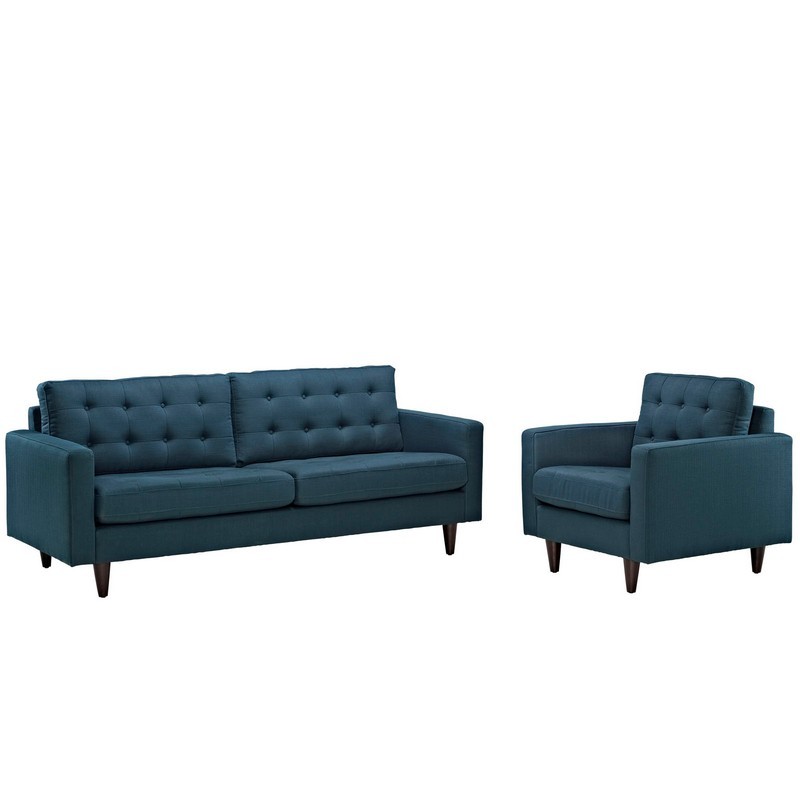 MODWAY EEI-1313 EMPRESS 119 INCH ARMCHAIR AND SOFA SET OF 2