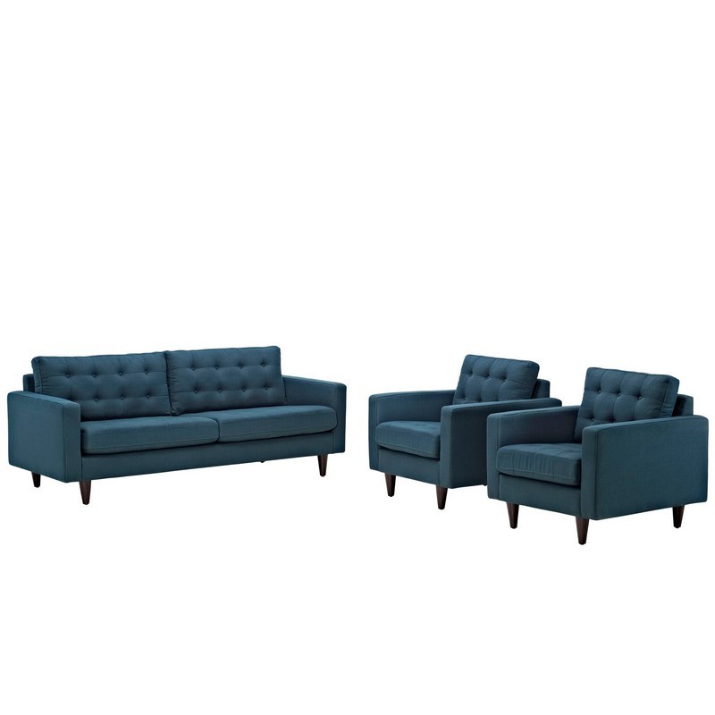 MODWAY EEI-1314 EMPRESS 119 INCH SOFA AND ARMCHAIRS SET OF 3