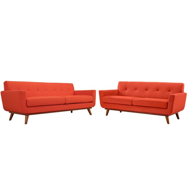 MODWAY EEI-1348 ENGAGE 123 1/2 INCH LOVESEAT AND SOFA SET OF 2