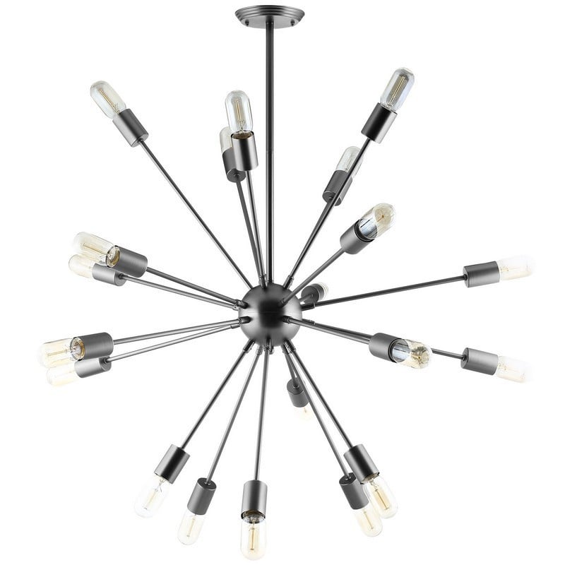 MODWAY EEI-1562 BEAM 35 1/2 INCH STAINLESS STEEL CHANDELIER