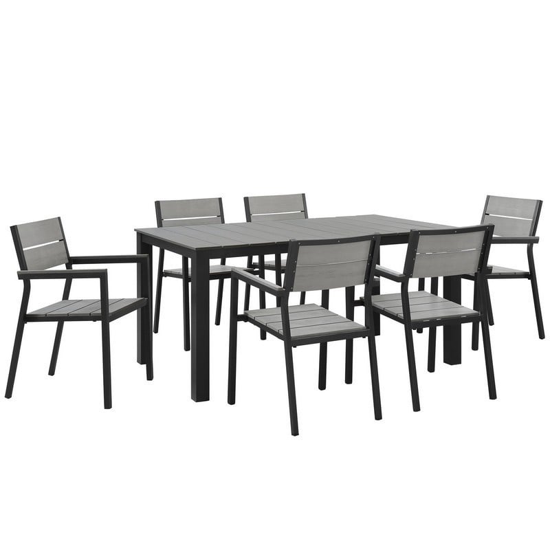 MODWAY EEI-1749 MAINE 7 PIECE OUTDOOR PATIO DINING SET