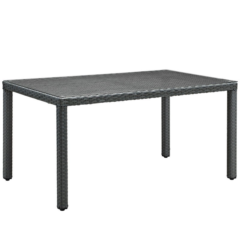 MODWAY EEI-1934-CHC SOJOURN 59 INCH OUTDOOR PATIO DINING TABLE