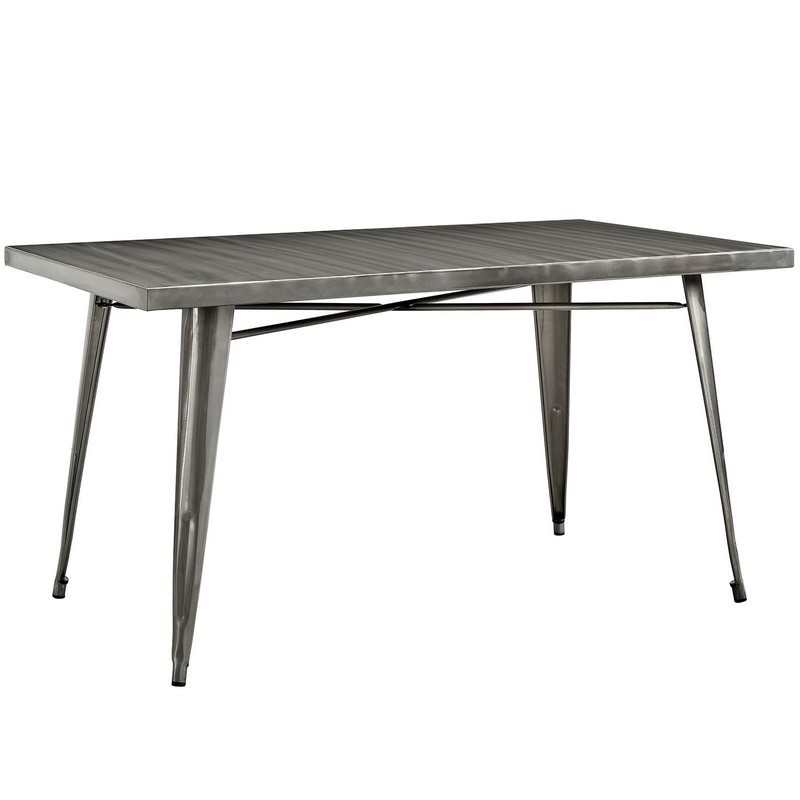 MODWAY EEI-2033-GME ALACRITY 59 1/2 INCH RECTANGLE METAL DINING TABLE