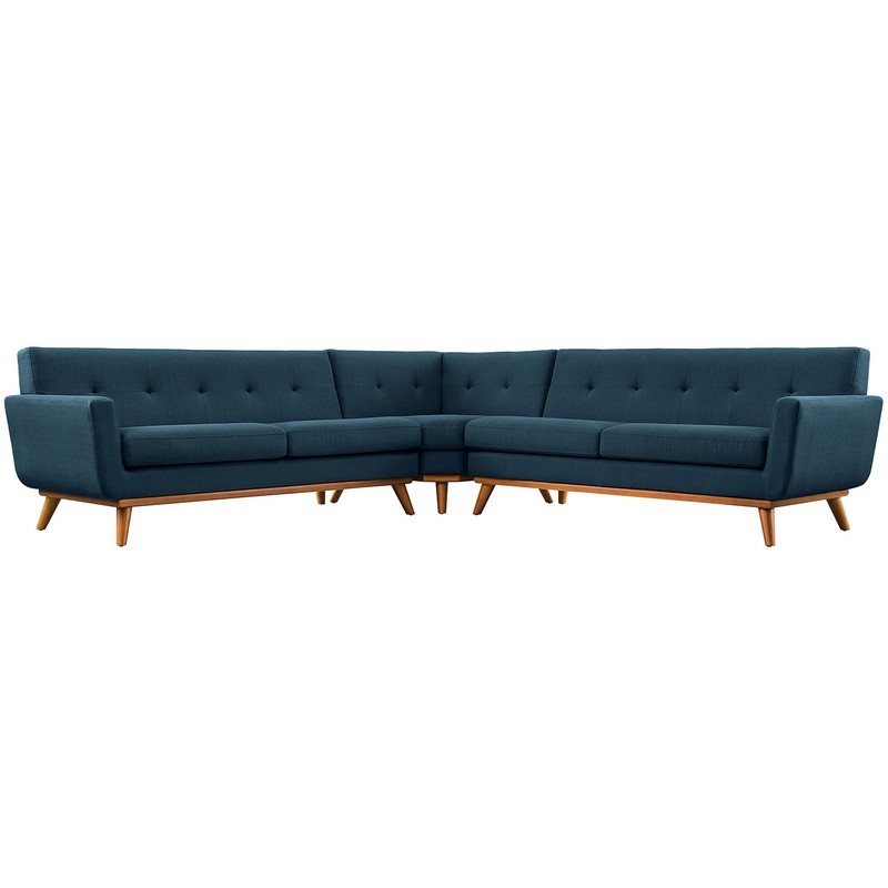 MODWAY EEI-2108 ENGAGE 113 INCH L-SHAPED UPHOLSTERED FABRIC SECTIONAL SOFA
