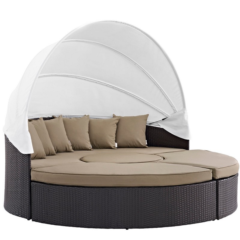 MODWAY EEI-2173 CONVENE 86 1/2 INCH CANOPY OUTDOOR PATIO DAYBED
