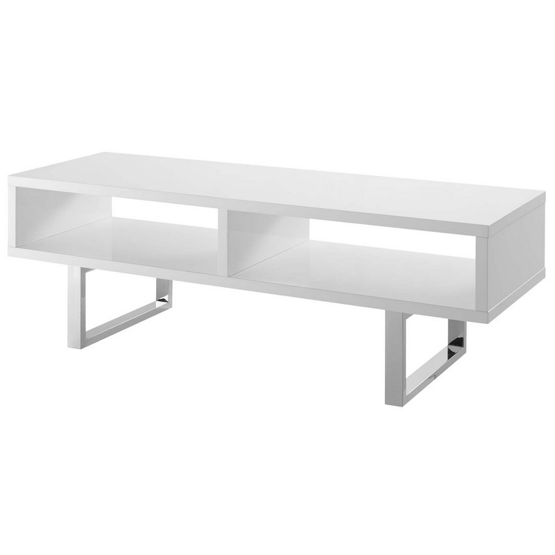 MODWAY EEI-2680-WHI AMBLE 47 INCH LOW PROFILE TV STAND