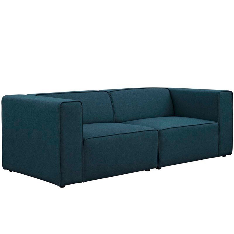 MODWAY EEI-2825 MINGLE 87 INCH 2 PIECE UPHOLSTERED FABRIC SECTIONAL SOFA SET