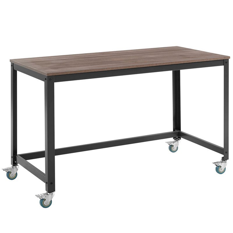 MODWAY EEI-2852-GRY-WAL VIVIFY 47 INCH COMPUTER OFFICE DESK