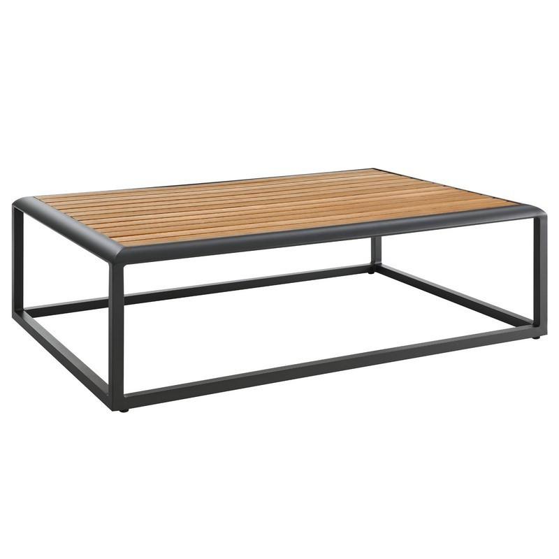 MODWAY EEI-3021 STANCE 45 INCH OUTDOOR PATIO ALUMINUM COFFEE TABLE