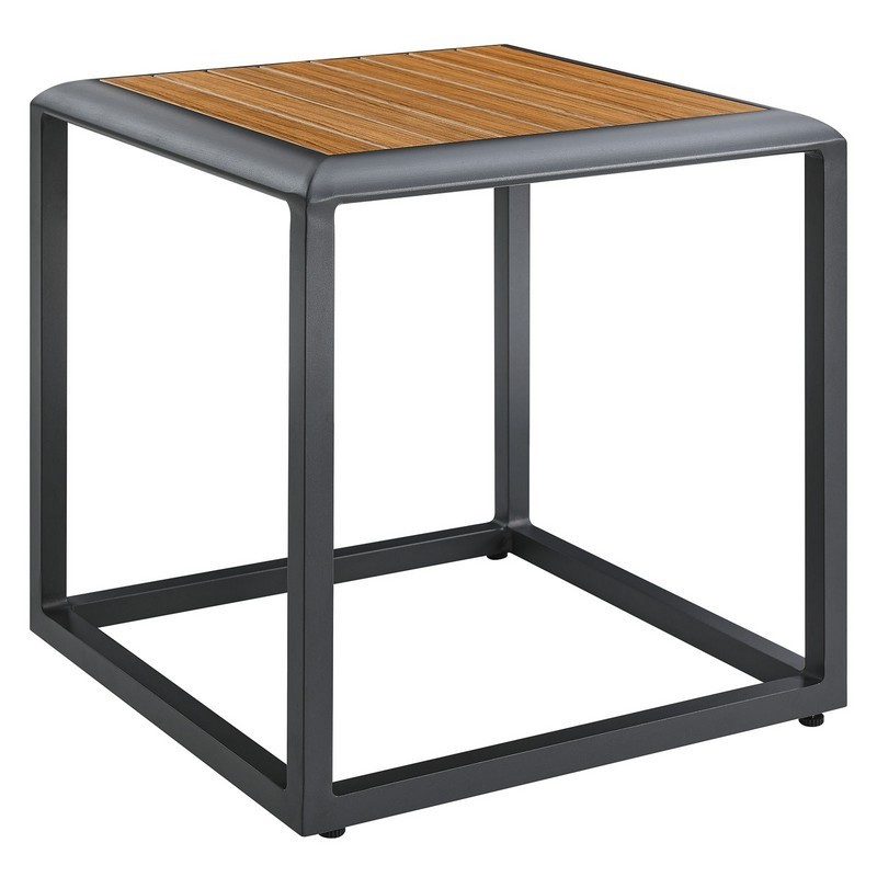MODWAY EEI-3022 STANCE 19 1/2 INCH OUTDOOR PATIO ALUMINUM SIDE TABLE