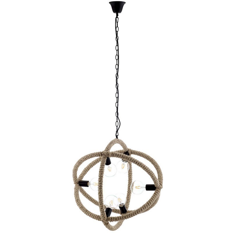MODWAY EEI-3076 TRANSPOSE 24 INCH ROPE PENDANT CHANDELIER
