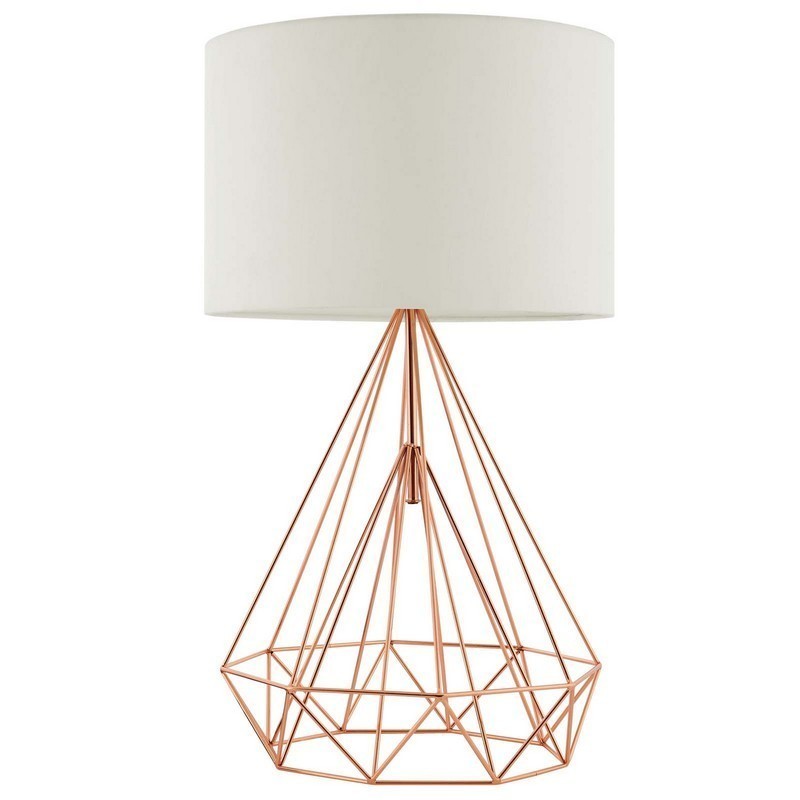 MODWAY EEI-3080 PRECIOUS 13 1/2 INCH ROSE GOLD TABLE LAMP