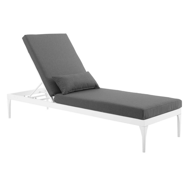 MODWAY EEI-3301 PERSPECTIVE 26 1/2 INCH CUSHION OUTDOOR PATIO CHAISE LOUNGE CHAIR