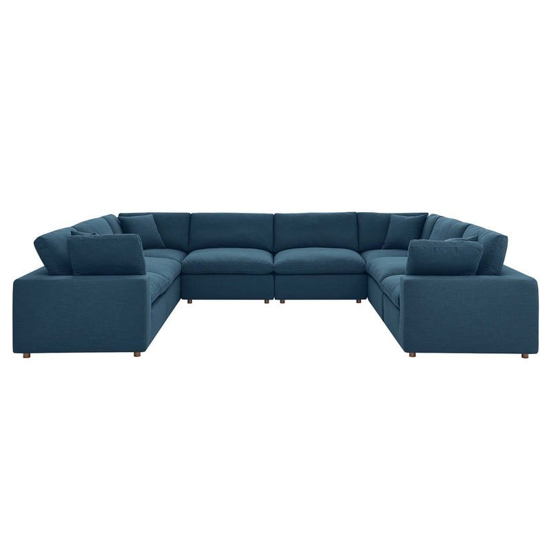 MODWAY EEI-3363 COMMIX 158 INCH DOWN FILLED OVERSTUFFED 8-PIECE SECTIONAL SOFA