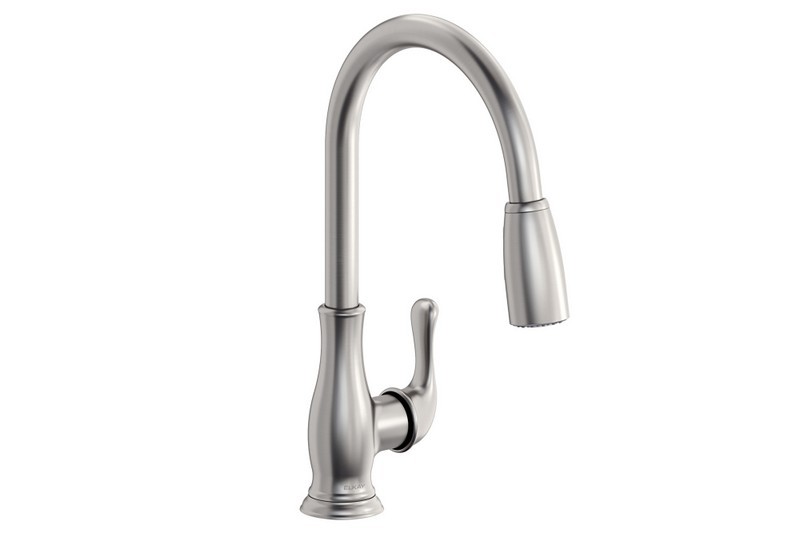 ELKAY LKEC2041 EXPLORE 16 1/8 INCH SINGLE HOLE KITCHEN FAUCET WITH PULL DOWN SPRAY AND FORWARD LEVER HANDLE