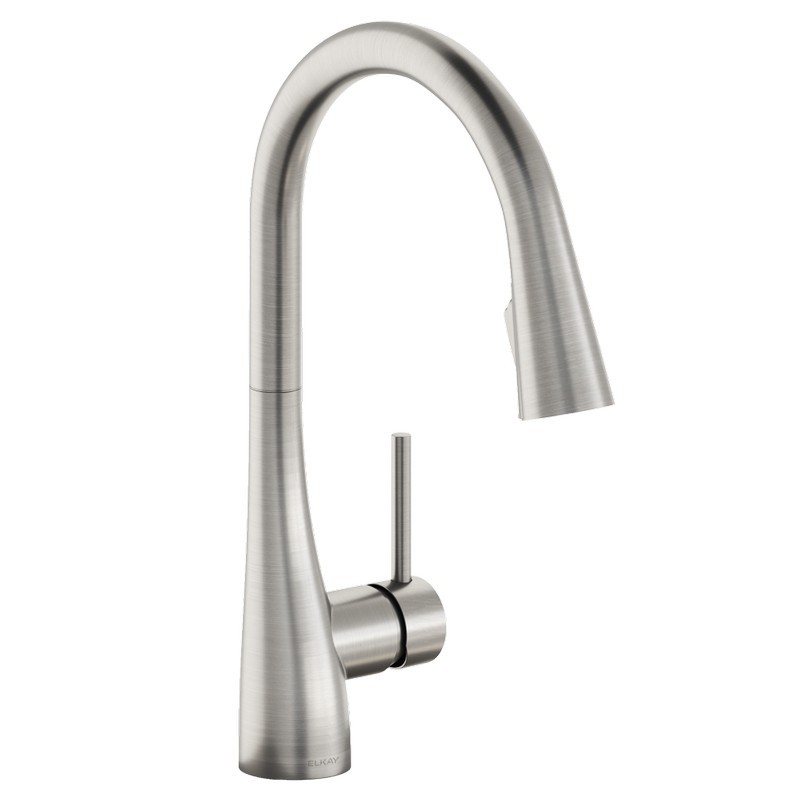 ELKAY LKGT4083 GOURMET 15 5/8 INCH SINGLE HOLE KITCHEN FAUCET WITH PULL DOWN SPRAY AND FORWARD LEVER HANDLE