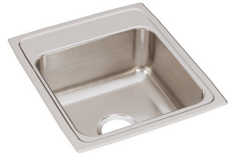 ELKAY LR17200 LUSTERTONE CLASSIC 17 INCH X 20 INCH SINGLE BOWL DROP-IN STAINLESS STEEL KITCHEN SINK - LUSTROUS SATIN