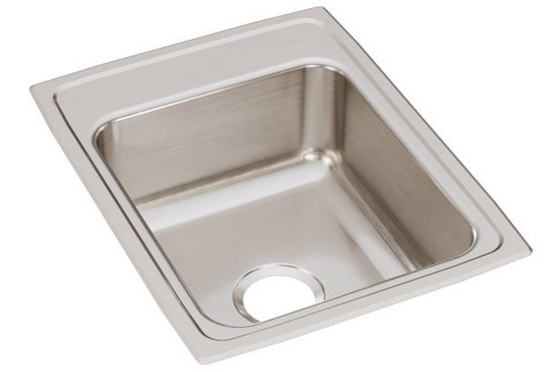 ELKAY LR17220 LUSTERTONE CLASSIC 17 INCH X 22 INCH SINGLE BOWL DROP-IN STAINLESS STEEL KITCHEN SINK - LUSTROUS SATIN