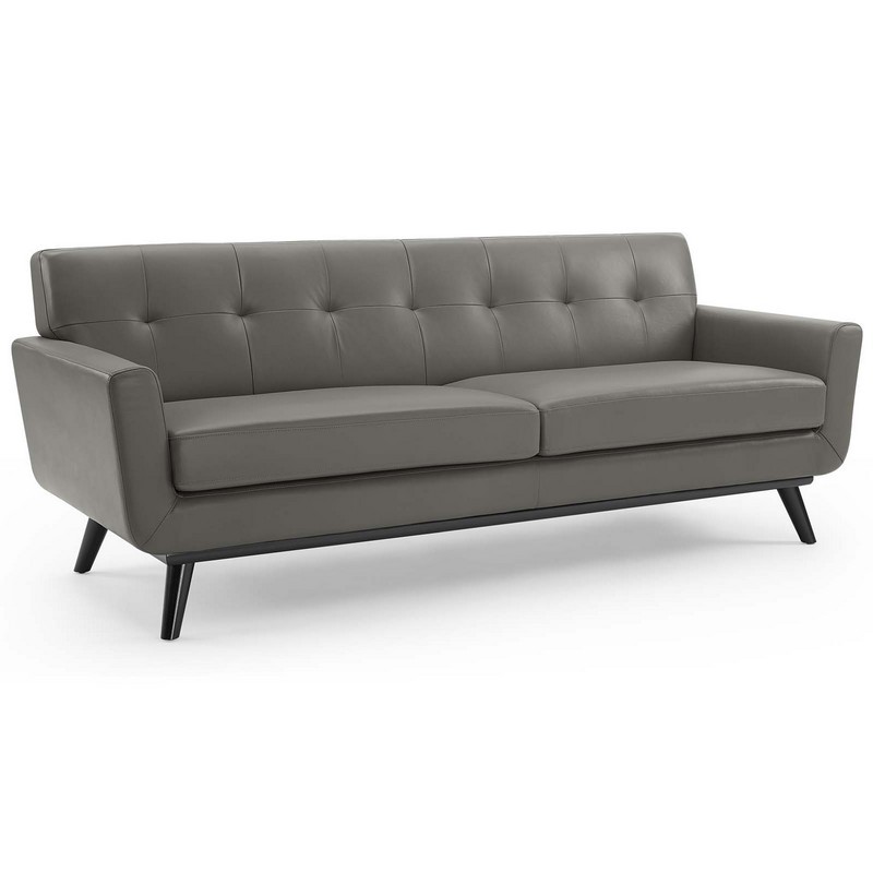MODWAY EEI-3733 ENGAGE 90 INCH TOP-GRAIN LEATHER LIVING ROOM LOUNGE SOFA