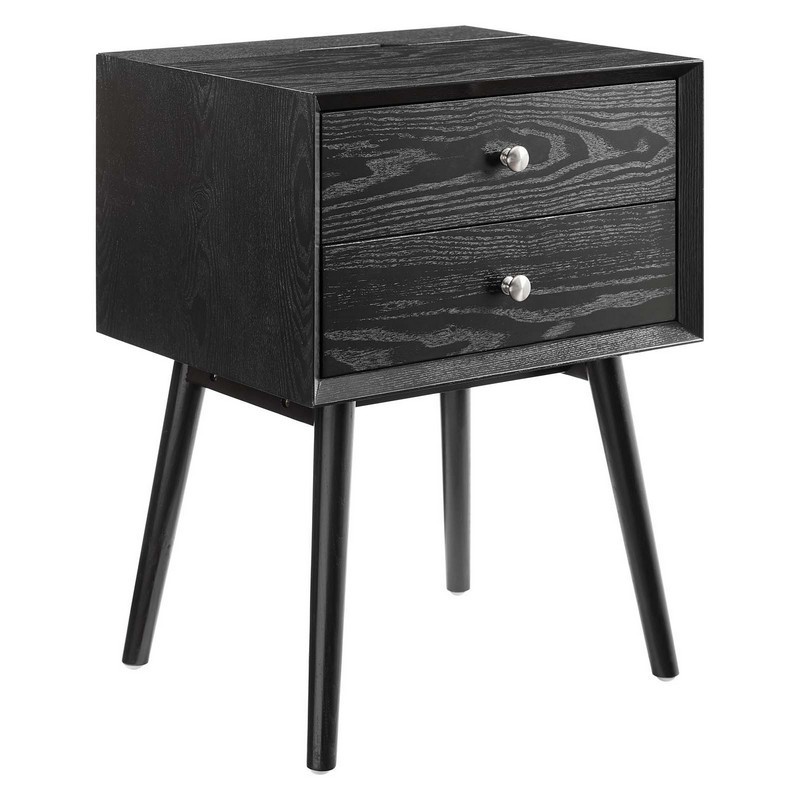 MODWAY EEI-4343 EMBER 18 INCH WOOD NIGHTSTAND WITH USB PORTS