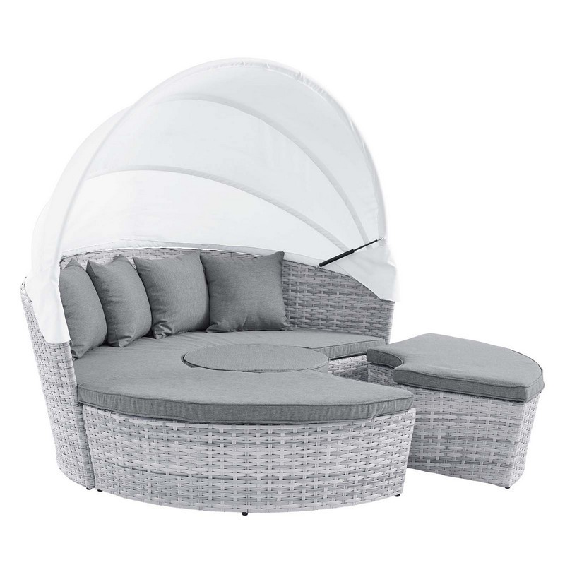 MODWAY EEI-4442 SCOTTSDALE 71 INCH CANOPY OUTDOOR PATIO DAYBED
