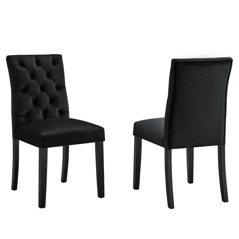 MODWAY EEI-5011 DUCHESS 18 1/2 INCH PERFORMANCE VELVET DINING CHAIRS - SET OF 2