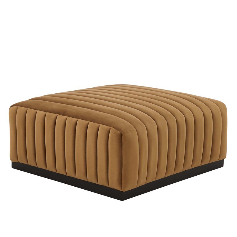 MODWAY EEI-5500 CONJURE 36 INCH CHANNEL TUFTED PERFORMANCE VELVET OTTOMAN