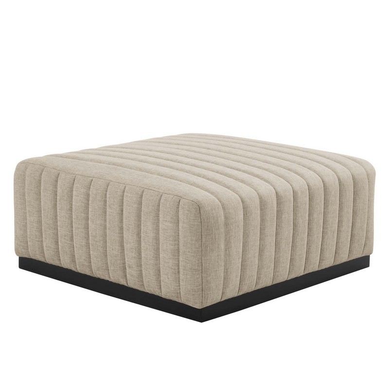 MODWAY EEI-5501 CONJURE 36 INCH CHANNEL TUFTED UPHOLSTERED FABRIC OTTOMAN