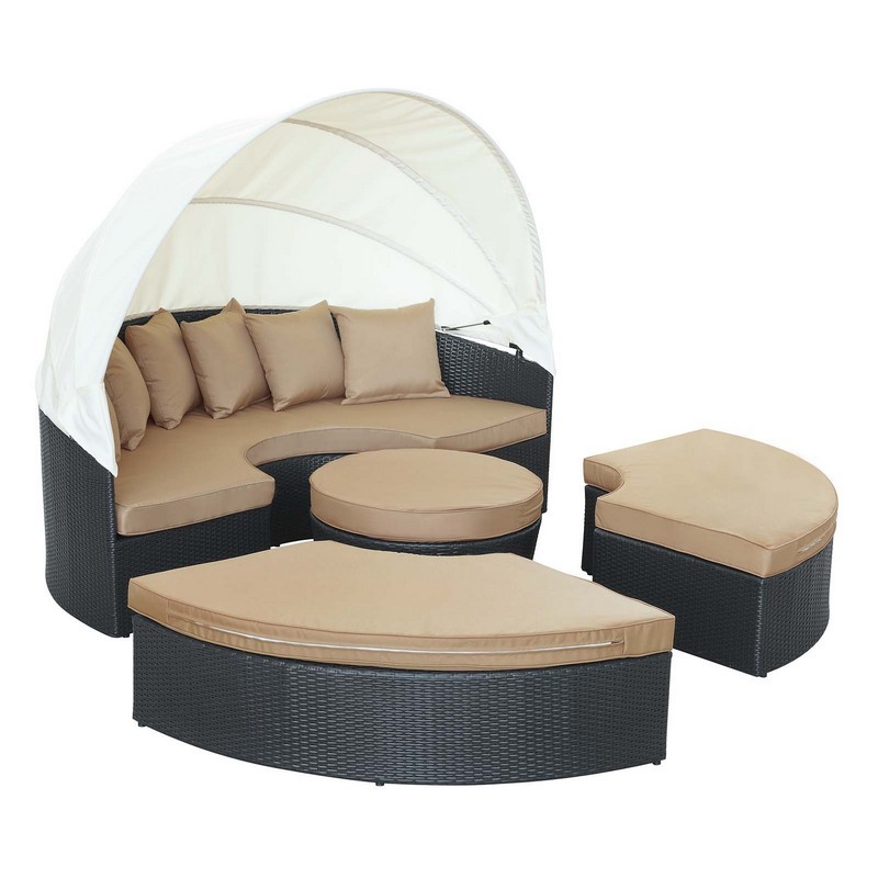 MODWAY EEI-983 QUEST 89 1/2 INCH CANOPY OUTDOOR PATIO DAYBED