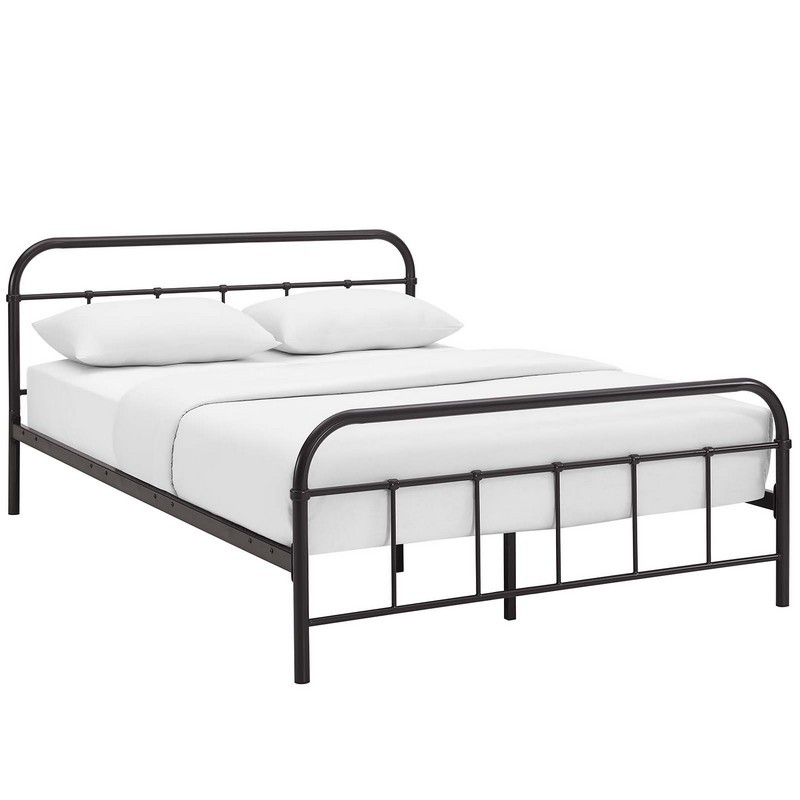 MODWAY MOD-5533 MAISIE 84 1/2 INCH QUEEN STAINLESS STEEL BED FRAME