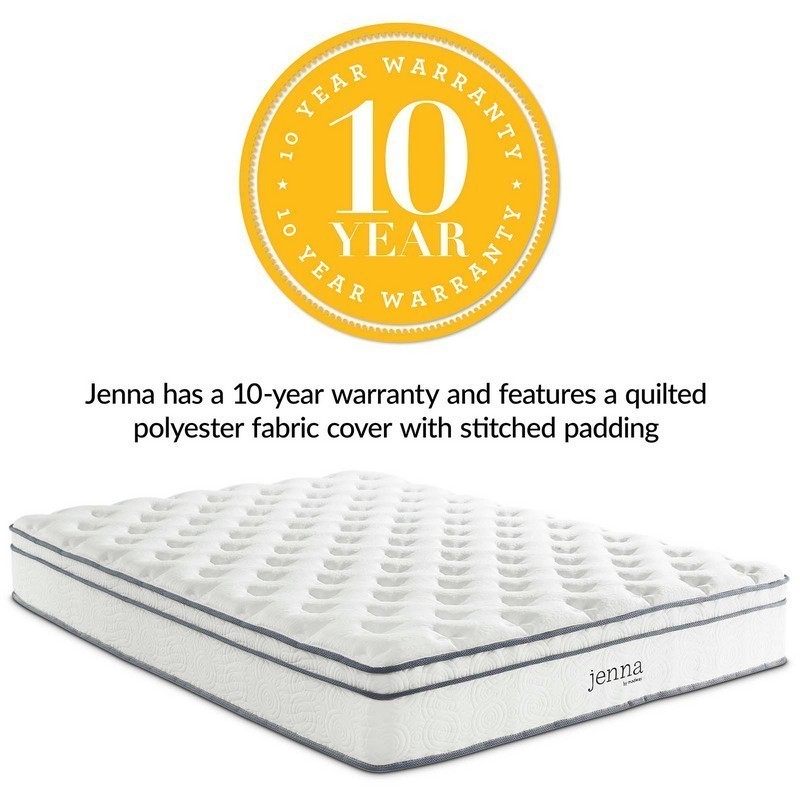 MODWAY MOD-5770-WHI JENNA 10 INCH INNERSPRING AND MEMORY FOAM QUEEN MATTRESS