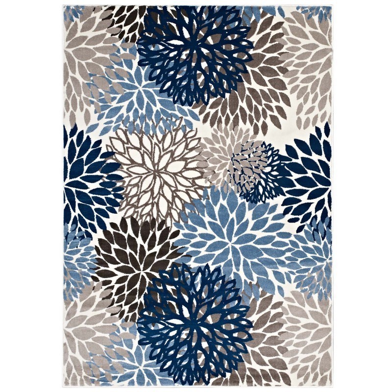 MODWAY R-1133A-46 CALITHEA VINTAGE CLASSIC ABSTRACT FLORAL 4 X 6 AREA RUG