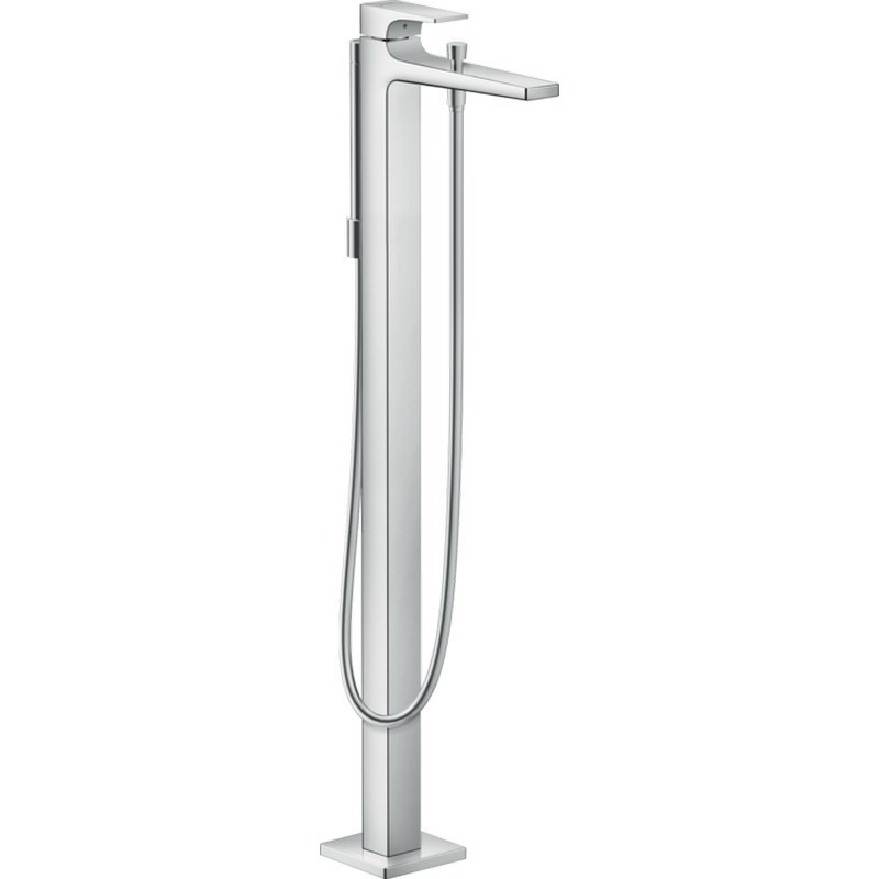 HANSGROHE 32532 METROPOL 39 1/2 INCH FREESTANDING TUB FILLER TRIM WITH LEVER HANDLE AND HAND SHOWER