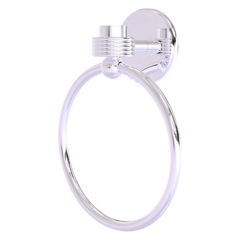 ALLIED BRASS 7116G SATELLITE ORBIT ONE 6 INCH TOWEL RING WITH GROOVED ACCENT