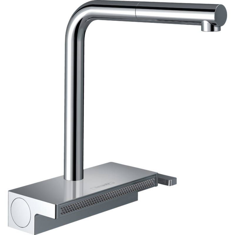 HANSGROHE 73836 AQUNO SELECT 11 1/8 INCH SINGLE HOLE DECK MOUNT KITCHEN FAUCET WITH 2-SPRAY PULL-OUT, 1.75 GPM