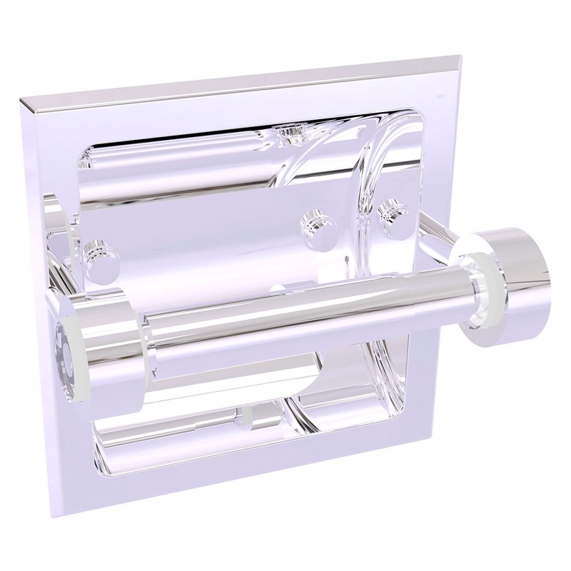 ALLIED BRASS CV-24C CLEARVIEW 6 1/4 INCH RECESSED TOILET PAPER HOLDER