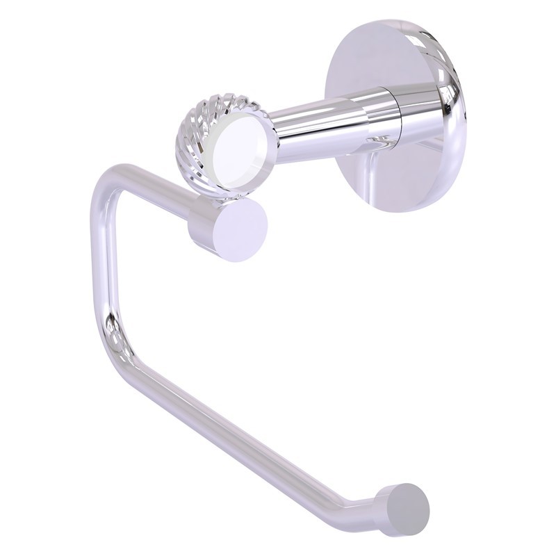 ALLIED BRASS CV-24ET CLEARVIEW 7 3/4 INCH EURO STYLE TOILET TISSUE HOLDER WITH TWISTED ACCENTS