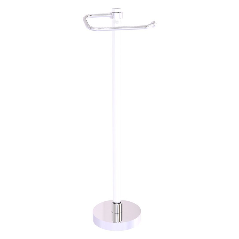 ALLIED BRASS CVTS-25 CLEARVIEW 7 5/8 INCH EURO STYLE FREE STANDING TOILET PAPER HOLDER