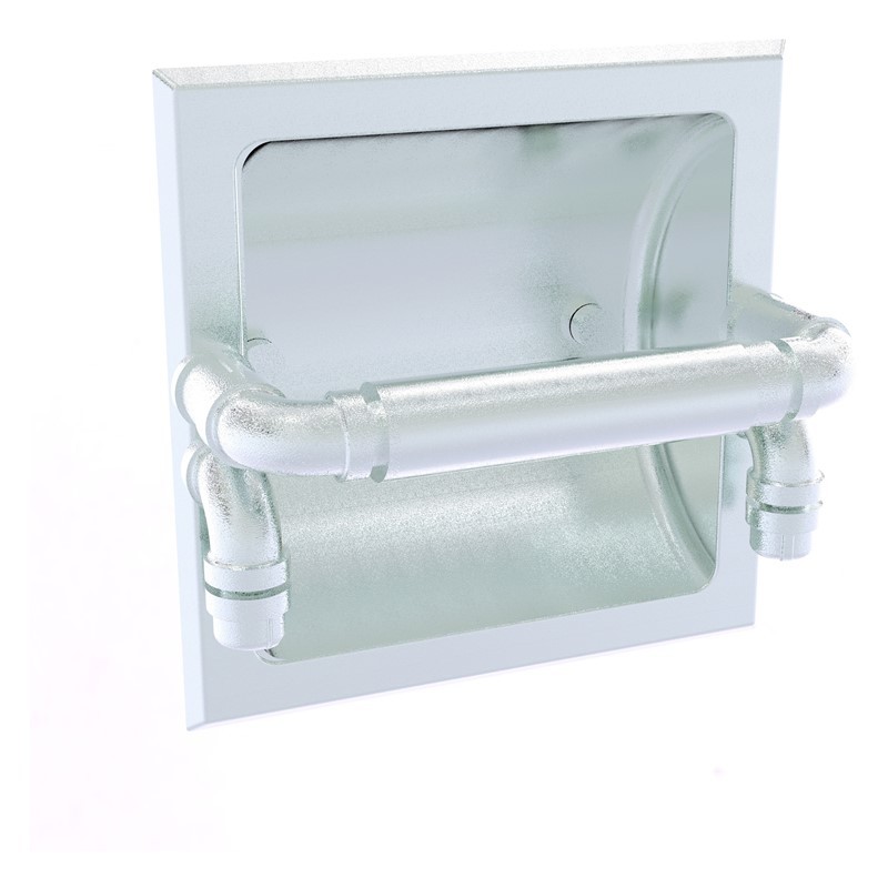 ALLIED BRASS P-190-RTP PIPELINE 6 1/8 INCH RECESSED TOILET PAPER HOLDER