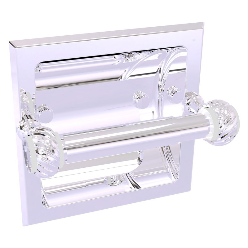 ALLIED BRASS PG-24CT PACIFIC GROVE 6 1/4 INCH RECESSED TOILET PAPER HOLDER WITH TWISTED ACCENTS